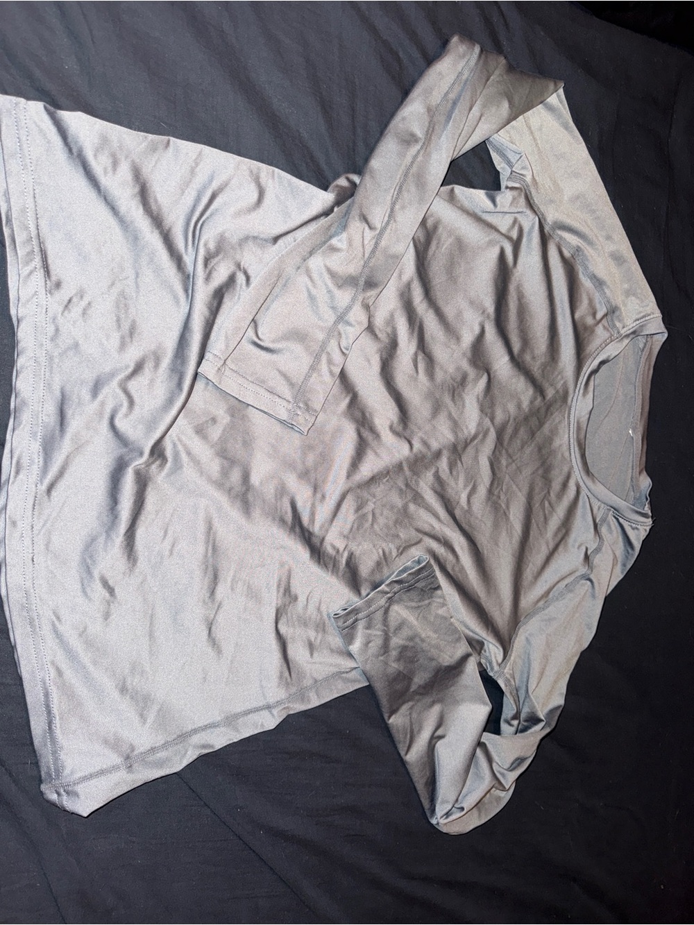 Men's Long Sleeve Crew Neck Shirt - Light Gray